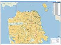 San Francisco, Ca Carrier Route Wall Map